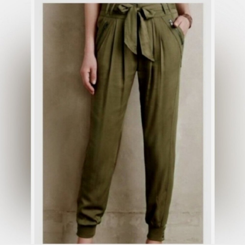 Elevenses linen blend joggers size M